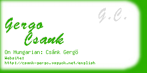 gergo csank business card